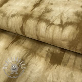 Tessuto di cotone HAND TIE DYE golden brown