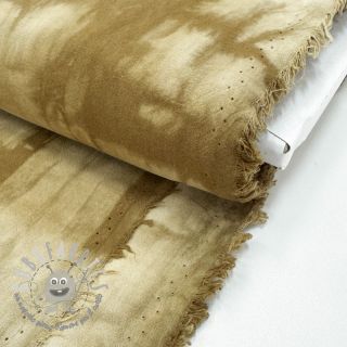 Tessuto di cotone HAND TIE DYE golden brown