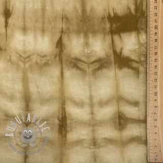 Tessuto di cotone HAND TIE DYE golden brown