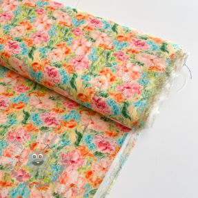 Viscosa RAYON POPLIN Dreamy flowers design E digital print