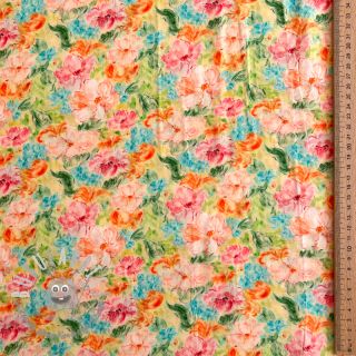 Viscosa RAYON POPLIN Dreamy flowers design E digital print
