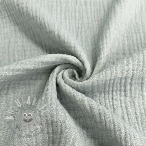 Mussola/Doppia garza MELANGE light blue