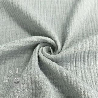 Mussola/Doppia garza MELANGE light blue