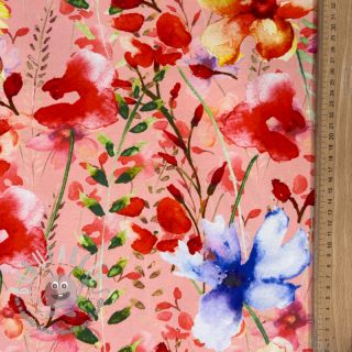 Jersey VISCOSE LYCRA HEAVY Summer flowers design C digital print