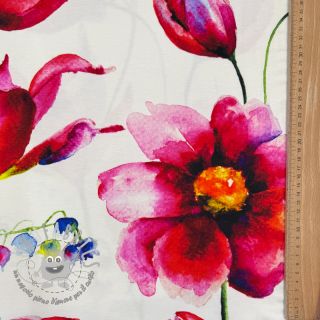 Jersey VISCOSE LYCRA HEAVY Watercolor flowers design D digital print