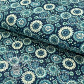 Jersey VISCOSE LYCRA HEAVY Fleur design A digital print