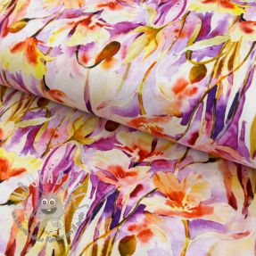 Jersey VISCOSE LYCRA HEAVY Bright botanical design C digital print