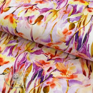 Jersey VISCOSE LYCRA HEAVY Bright botanical design C digital print