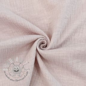 Mussola/Doppia garza MELANGE baby pink