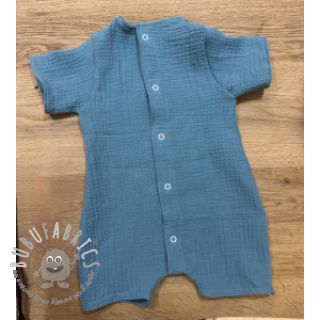 Mussola/Doppia garza blue shadow ORGANIC
