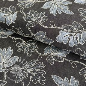Tessuto di cotone JEANS EMBROIDERY Lisa design D