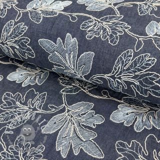 Tessuto di cotone JEANS EMBROIDERY Lisa design B
