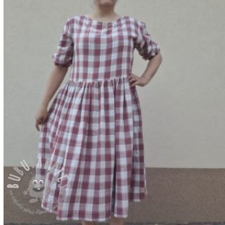 Mussola/Doppia garza Double sided CHECKS MINI rosewood