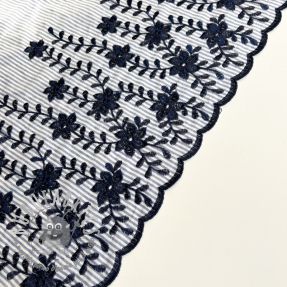 Bavlnená látka Flowers 2-side border