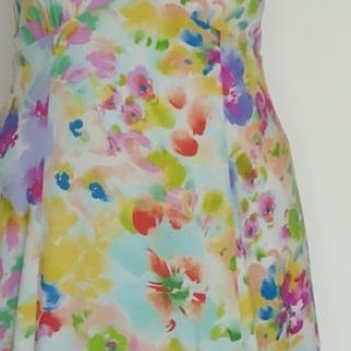 Viscosa STRETCH Watercolour flowers design A digital print