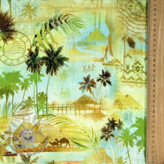 Viscosa con lino Egypt design A digital print