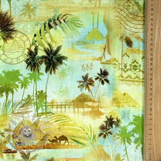 Viscosa con lino Egypt design A digital print