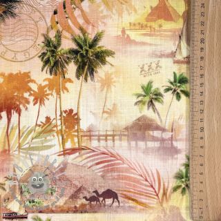 Viscosa con lino Egypt design B digital print