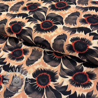 Viscosa con lino Sunlower design B digital print