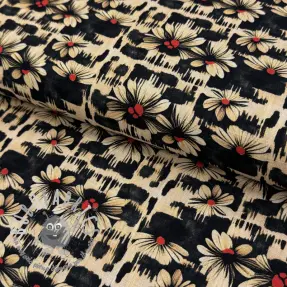 Viscosa con lino Daisy design B digital print