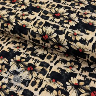 Viscosa con lino Daisy design B digital print