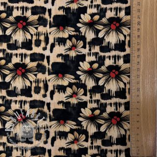 Viscosa con lino Daisy design B digital print