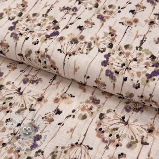 Viscosa con lino Agapanthus design C digital print