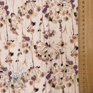 Viscosa con lino Agapanthus design C digital print
