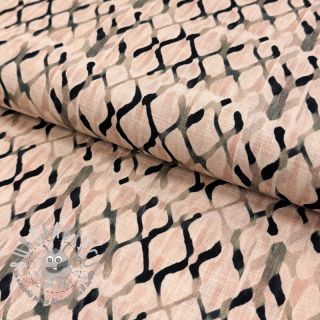 Viscosa con lino Ivy Diamonds design B digital print