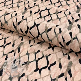 Viscosa con lino Ivy Diamonds design B digital print