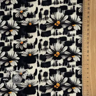 Viscosa con lino Daisy design A digital print
