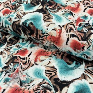 Viscosa con lino Paint chaos design B digital print