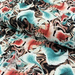 Viscosa con lino Paint chaos design B digital print