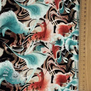 Viscosa con lino Paint chaos design B digital print