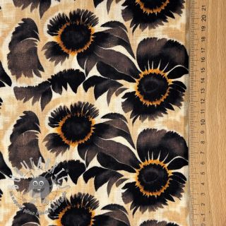 Viscosa con lino Sunlower design A digital print