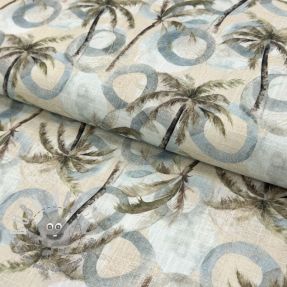 Viscosa con lino Palm tree digital print