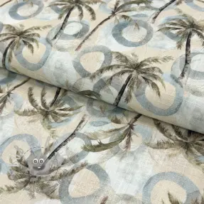 Viscosa con lino Palm tree digital print