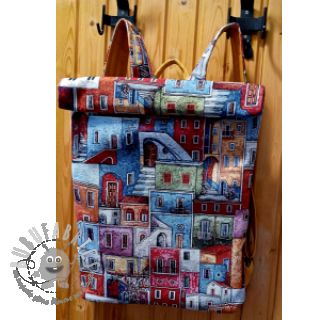 Tessuto decorativo GOBELIN PREMIUM Happy colourful village