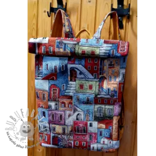 Tessuto decorativo GOBELIN PREMIUM Happy colourful village