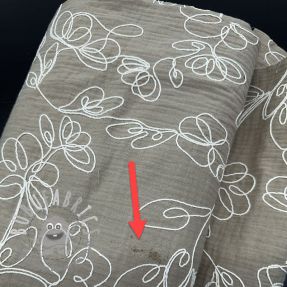Mussola/Doppia garza EMBROIDERY Climbing flowers beige 2nd class