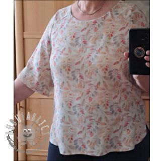 Viscosa con lino Natural Lin Lissy pink digital print