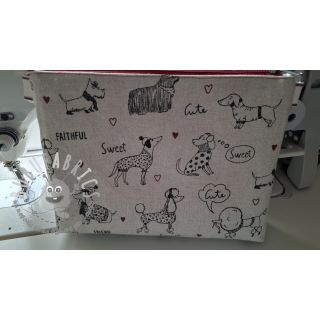 Tessuto decorativo Linenlook Sweet doggie friends