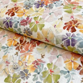 Lino con cotone Maya RAMIE yellow digital print
