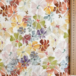 Lino con cotone Maya RAMIE yellow digital print