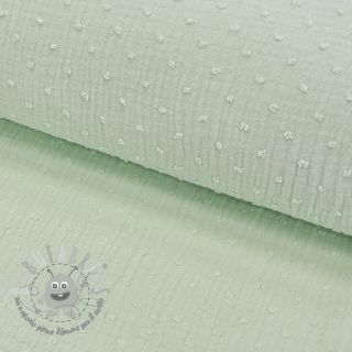 Mussola/Doppia garza DOBBY mint