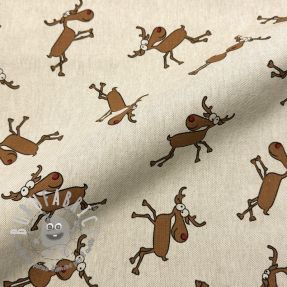 Tessuto decorativo Linenlook premium Moose Funny Comic