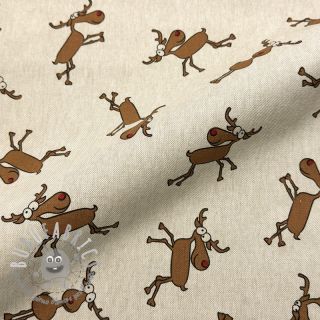 Tessuto decorativo Linenlook premium Moose Funny Comic