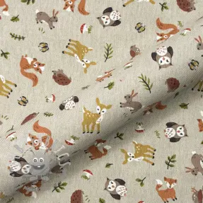 Tessuto decorativo Linenlook premium Forest Friend Animal