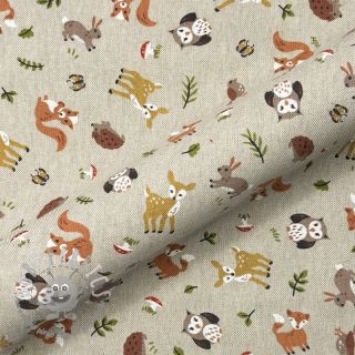 Tessuto decorativo Linenlook premium Forest Friend Animal