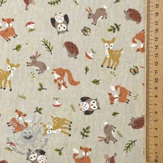 Tessuto decorativo Linenlook premium Forest Friend Animal